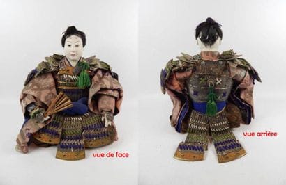 Poupée du «Tango no sekku» samouraï assis...