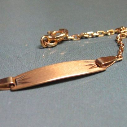 Bracelet d'identité enfant en or jaune 18...