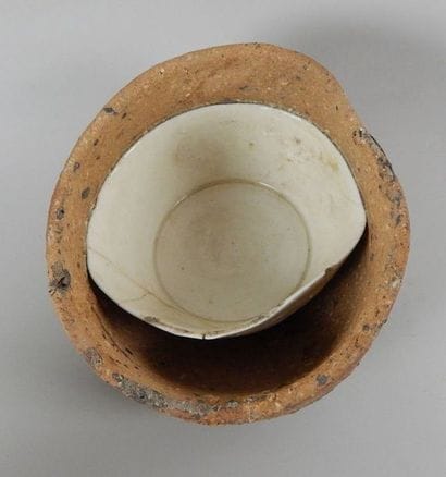 Coupelle en grès porcelaineux sous couverte...