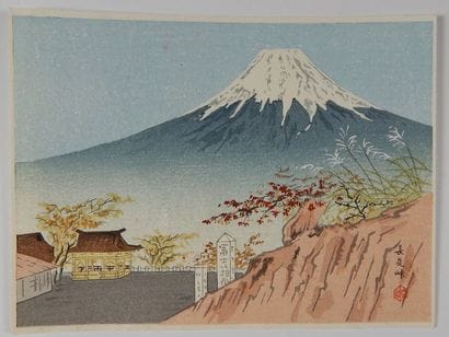 Tomikichiro, chuban, vue du mont Fuji. Vers...