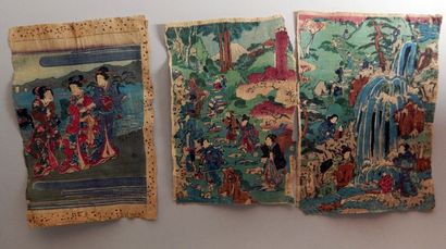 Kunisada, diptyque format chuban tate-e,...
