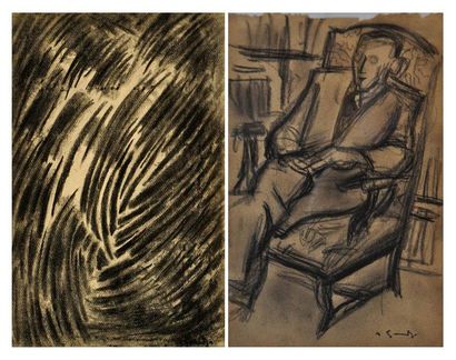 Alex SMADJA (1897-1977)
Homme assis; Composition...