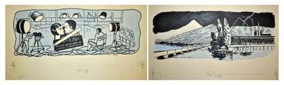 Man Ray (1890-1996)
Deux projets de maquettes...