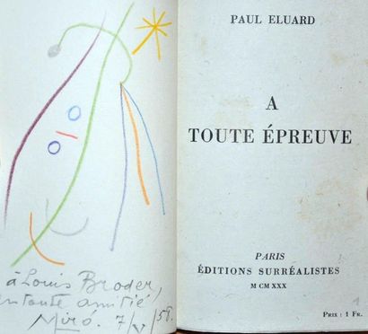 ÉLUARD (Paul)
A toute épreuve. Paris, Editions...