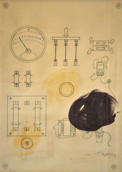 Vassilakis TAKIS (1925)
Composition Lithographie,...