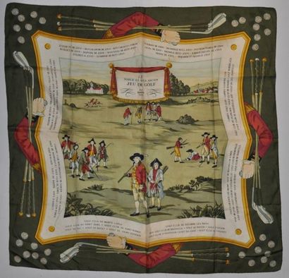HERMES
Foulard carré en soie, a décor de...