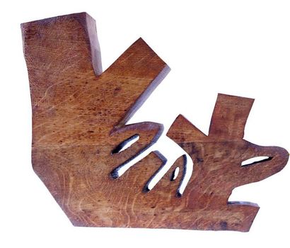 Catherine Val
Vérité, 1975. Bois découpé....