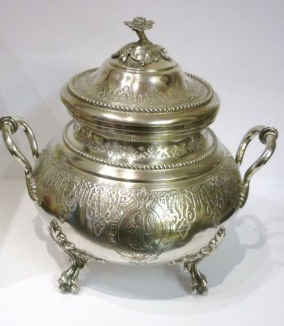 Sucrier en argent, DOUTRE-ROUSSEL (fin XIXème,...
