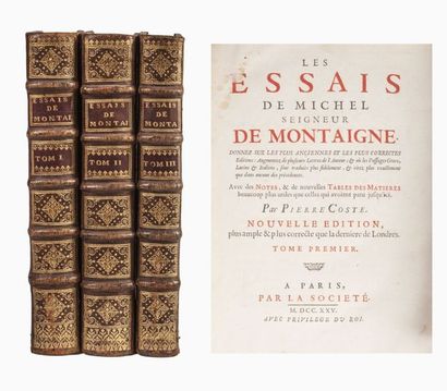 MONTAIGNE MICHEL DE.
Les Essais de Michel,...