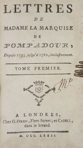[Madame de POMPADOUR]

Lettres de Madame...