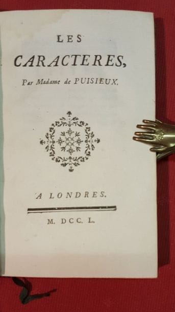 PUISIEUX Madeleine d'Arsant de

Les Caractères.
Londres,...
