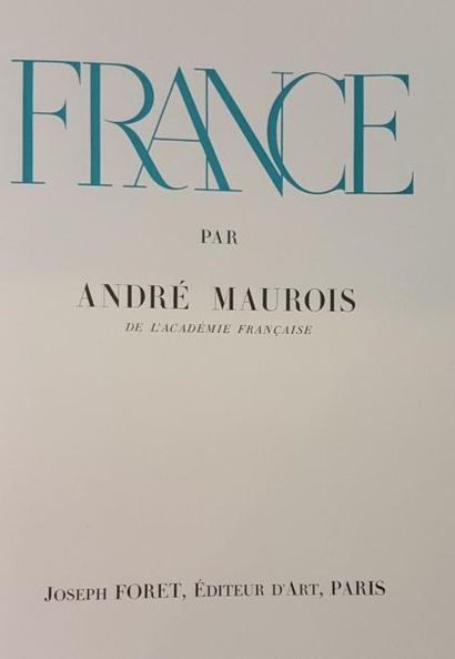 [CARZOU] MAUROIS André

France.
Paris, Foret,...