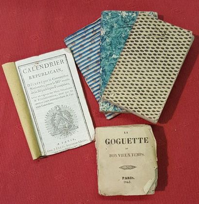 [Almanachs]. Ensemble de 5 volumes in-18,...