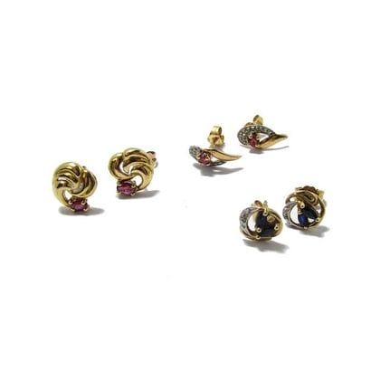 Lot en or jaune 18k (750/°°), composé de...