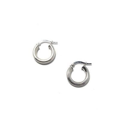 Paire de BOUCLES D'OREILLE créoles en alliage...