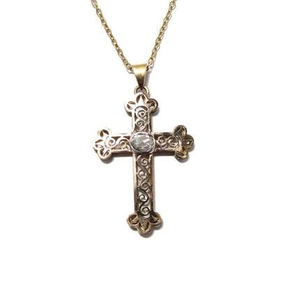 COLLIER en or jaune 18k (750/°°), tour de...
