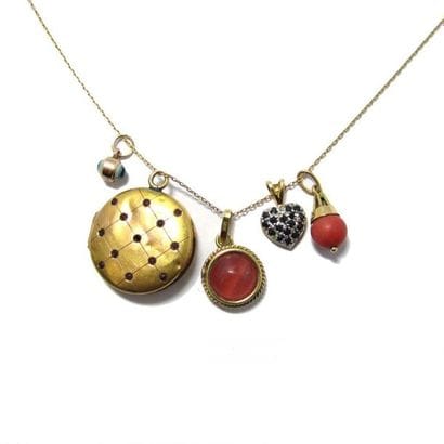 COLLIER en or jaune 18k (750/°°), tour de...
