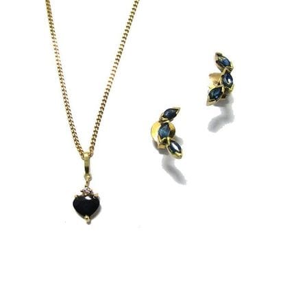 DEMI PARURE en or jaune 18k (750/°°), comprenant...