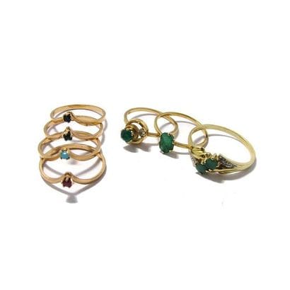 Lot en or jaune 18k (750/°°), composé de...