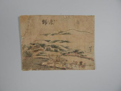 Lot d'estampes de Kiohiro vers 1750, Kiyonaga...