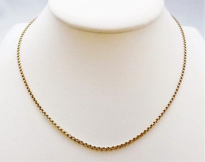 Chaine en or 750/°° maille gourmette, longueur...