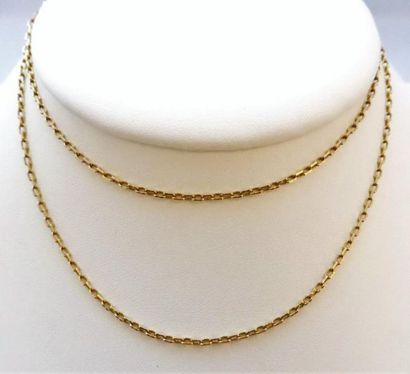 Chaine en or 750/°° maille gourmette, longueur...