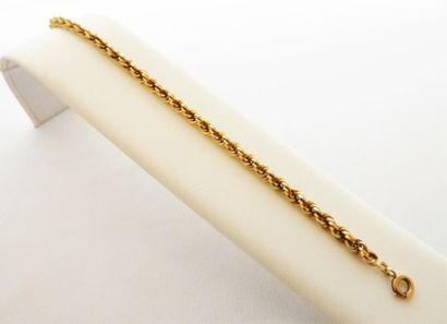 Bracelet corde en or 750/°° longueur 19 cm...