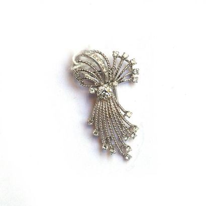 CLIP DE REVERS en or gris 18k (750/°°), à...