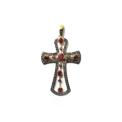 PENDENTIF en argent (925/°°) partiellement...