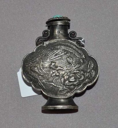Flacon tabatière en argent (925/1000e) à...