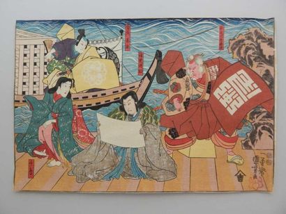 Kuniyoshi, oban yoko-e, Matsumoto Kinsho...