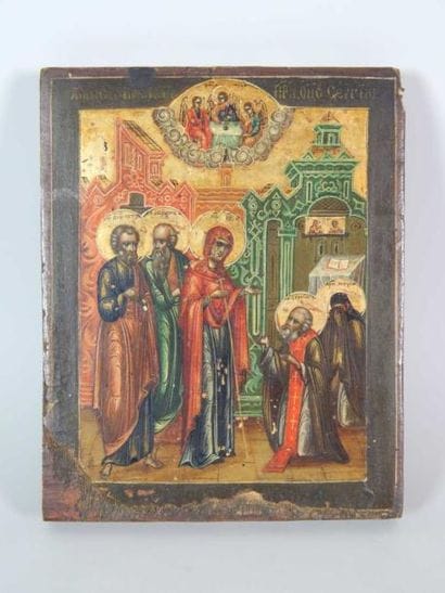 Icône. XIXe siècle.

L : 17.5 x 14 cm
