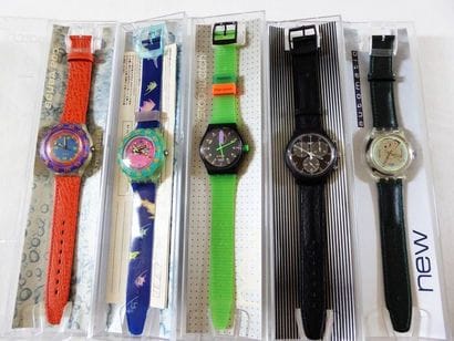 SWATCH

Lot de 5 MONTRES à quartz.

Etat...