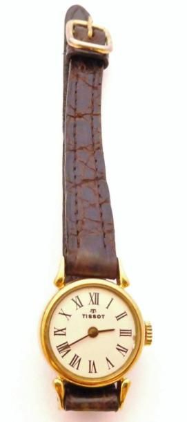 TISSOT. Montre en or 18k (750/°°) dans son...