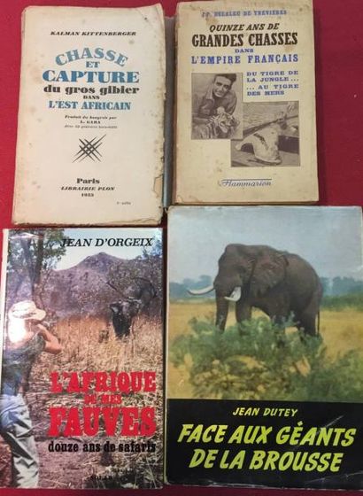 [Chasses en Afrique] Ensemble de 4 livres...