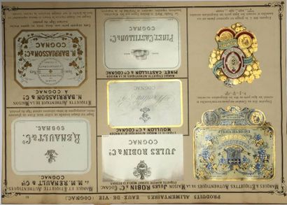 [COGNAC] Ensemble de quatre planches d'étiquettes...