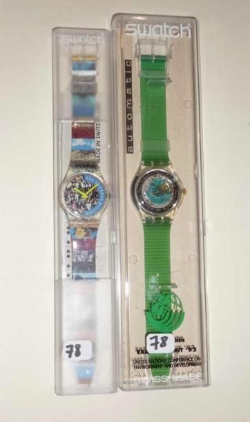 SWATCH. Deux montres AUTOMATIC et une montre...