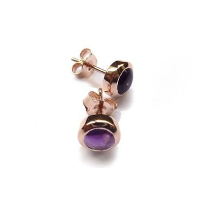 Paire de CLOUS D'OREILLES en vermeil (925/°°),...