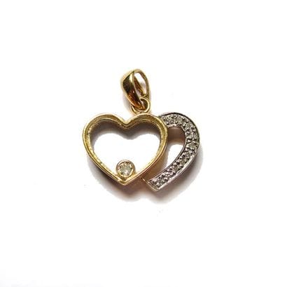 PENDENTIF 2 tons d'or 18k (750/°°), stylisant...