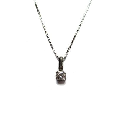 COLLIER en or gris 18k (750/°°), tour de...