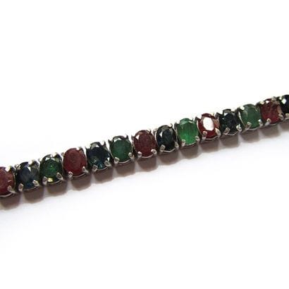 BRACELET articulé en argent (925/°°), composé...