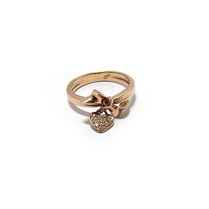 Bague en or jaune 18k (750/°°), stylisant...