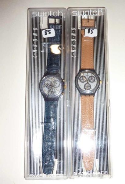 SWATCH. Deux montres d'homme CHRONO