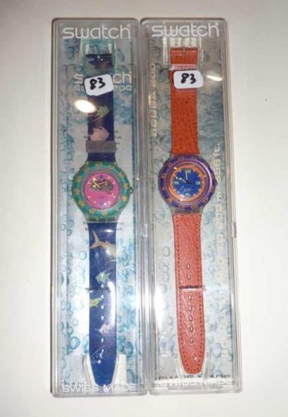 SWATCH. Deux montres d'homme, modèle SCU...