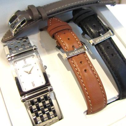 HERBELIN. MONTRE BRACELET de dame en acier....