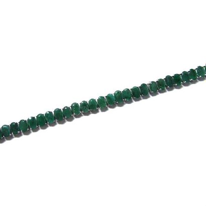 BRACELET articulé en argent (925/°°), orné...