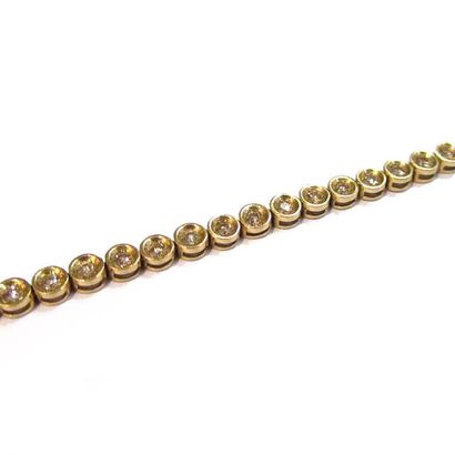 BRACELET articulé en or jaune 18k (750/°°),...