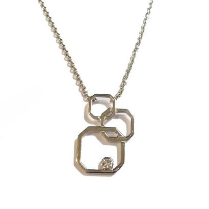 FLANDERS - COLLIER en or gris 18k (750/°°),...