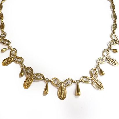 COLLIER en or jaune 18k (750/°°), de type...