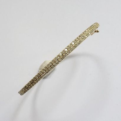 BRACELET jonc rigide ouvrant en vermeil (925/°°),...